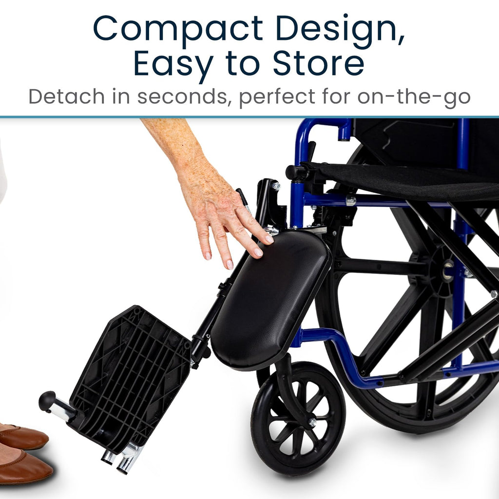 Elevating Wheelchair Footrests with Padded Calf Pads (2 Pack) K120