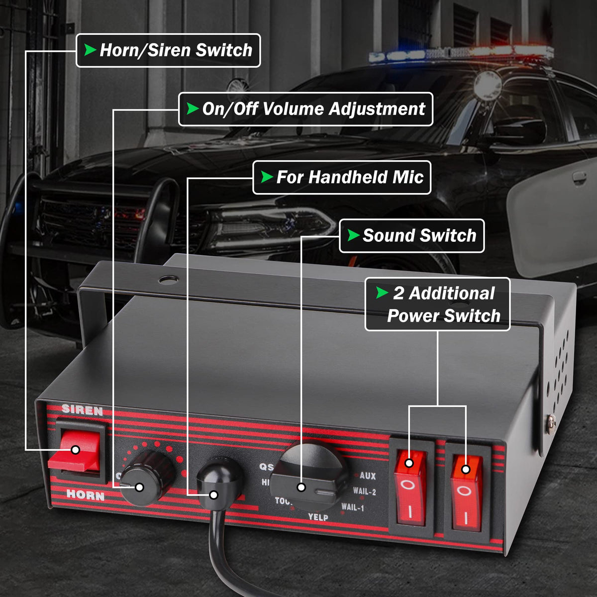 8 Tones Emergency Siren PA System Y815