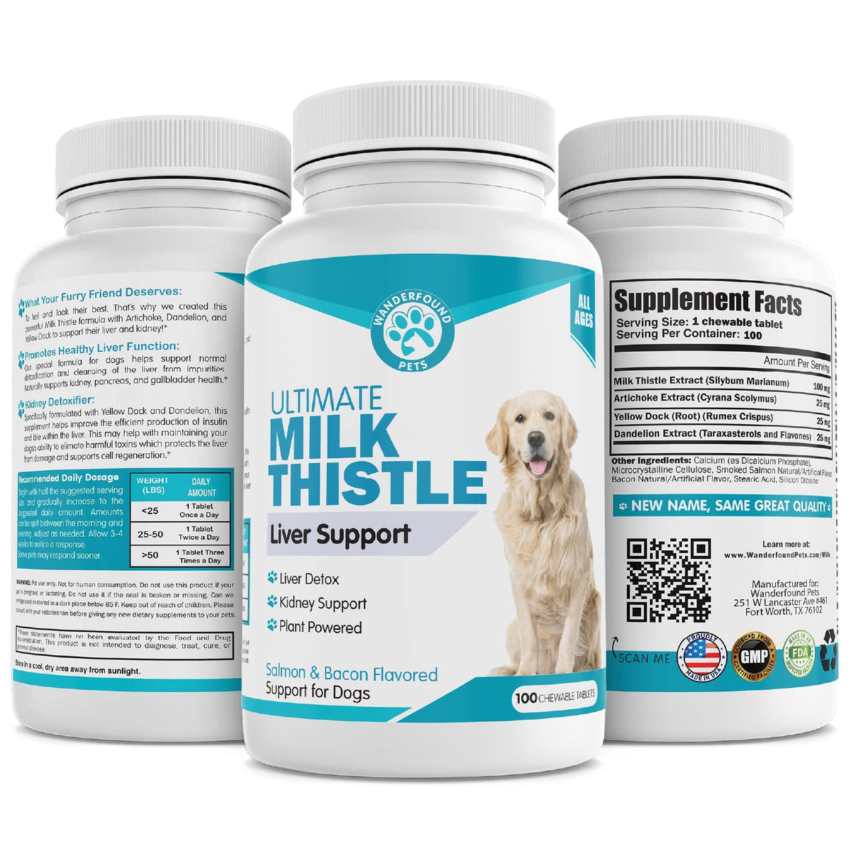 Milk Thistle for Dogs Chewable Tablets E6096