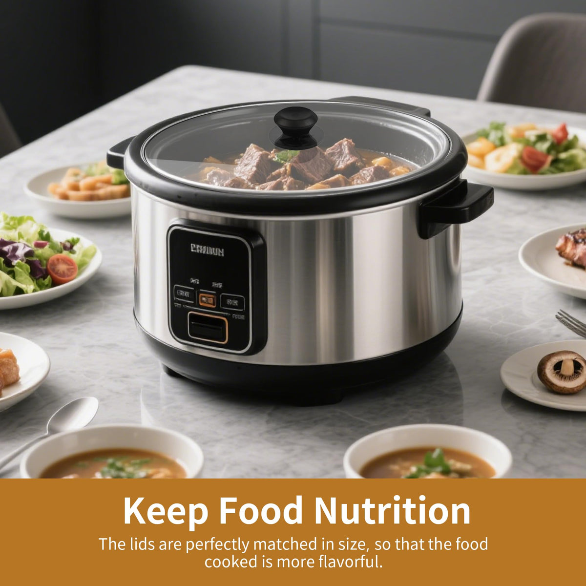 Oval Glass Lid 7 Quart Slow Cooker B997