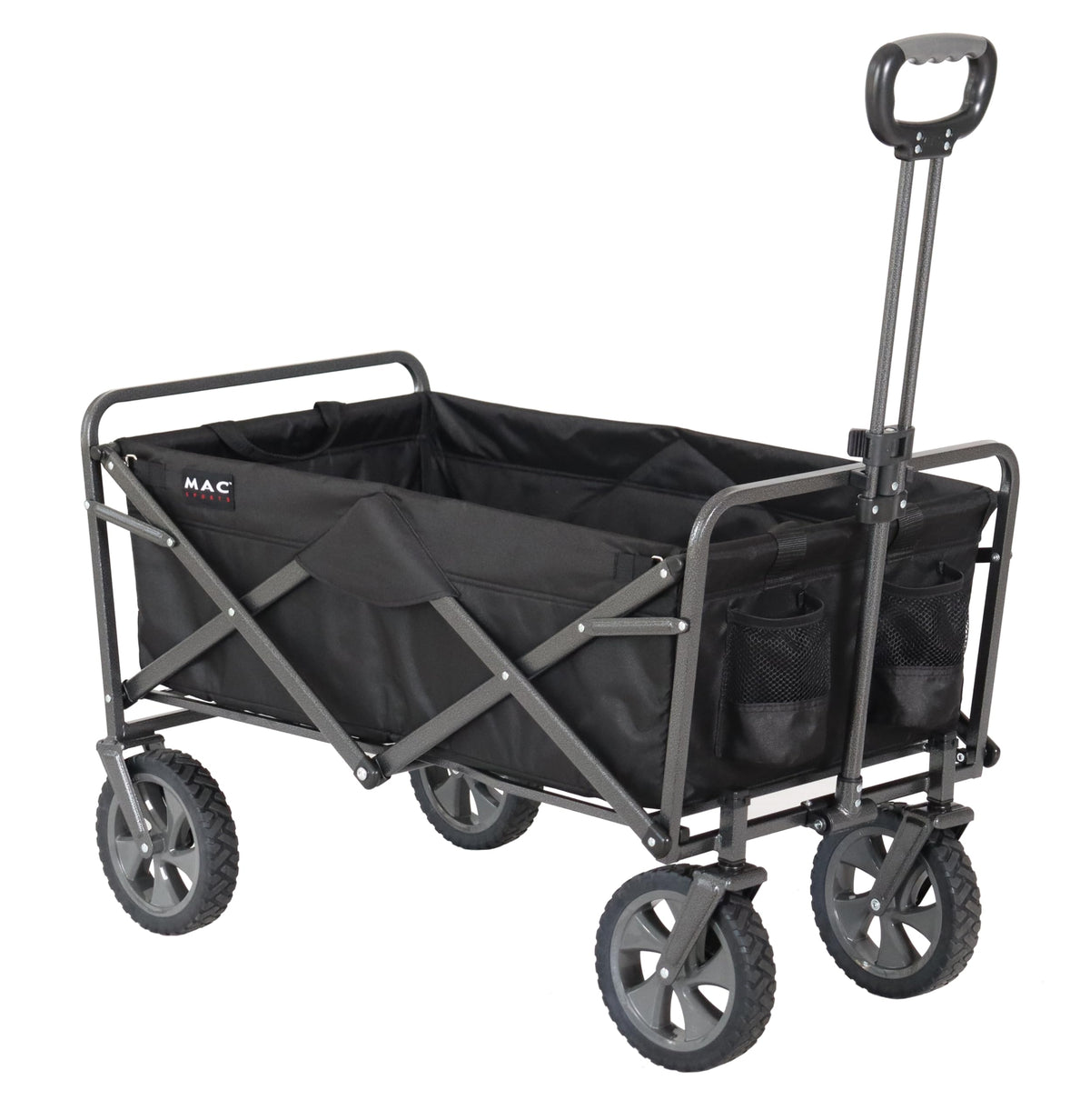 Collapsible Folding Outdoor Utility Wagon, Black Z423899