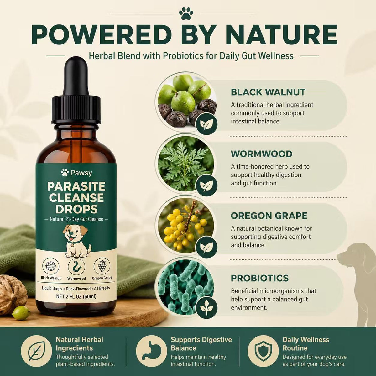Herbal Digestive Support Liquid for Dogs 2 Fl Oz R811