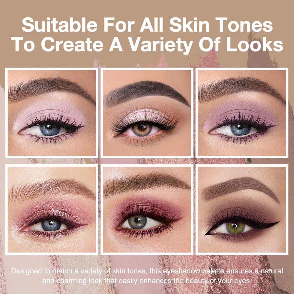 6 Colors Mini Rose Pink Eyeshadow Palette W31324