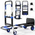 3-in-1 Folding Heavy Duty Hand Truck Dolly Cart Trolley with Wheels (Blue) Z59909