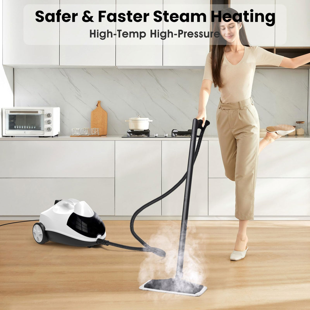 1.5L 6-in-1 Steam Cleaner with 8 Accessories R617537