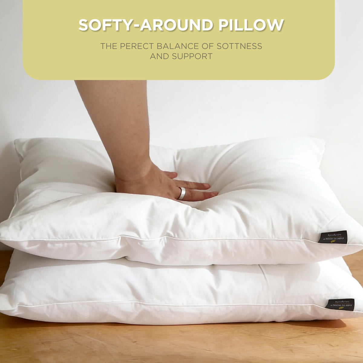 Feather and Down Pillows, 100% Organic Cotton Cover P660496