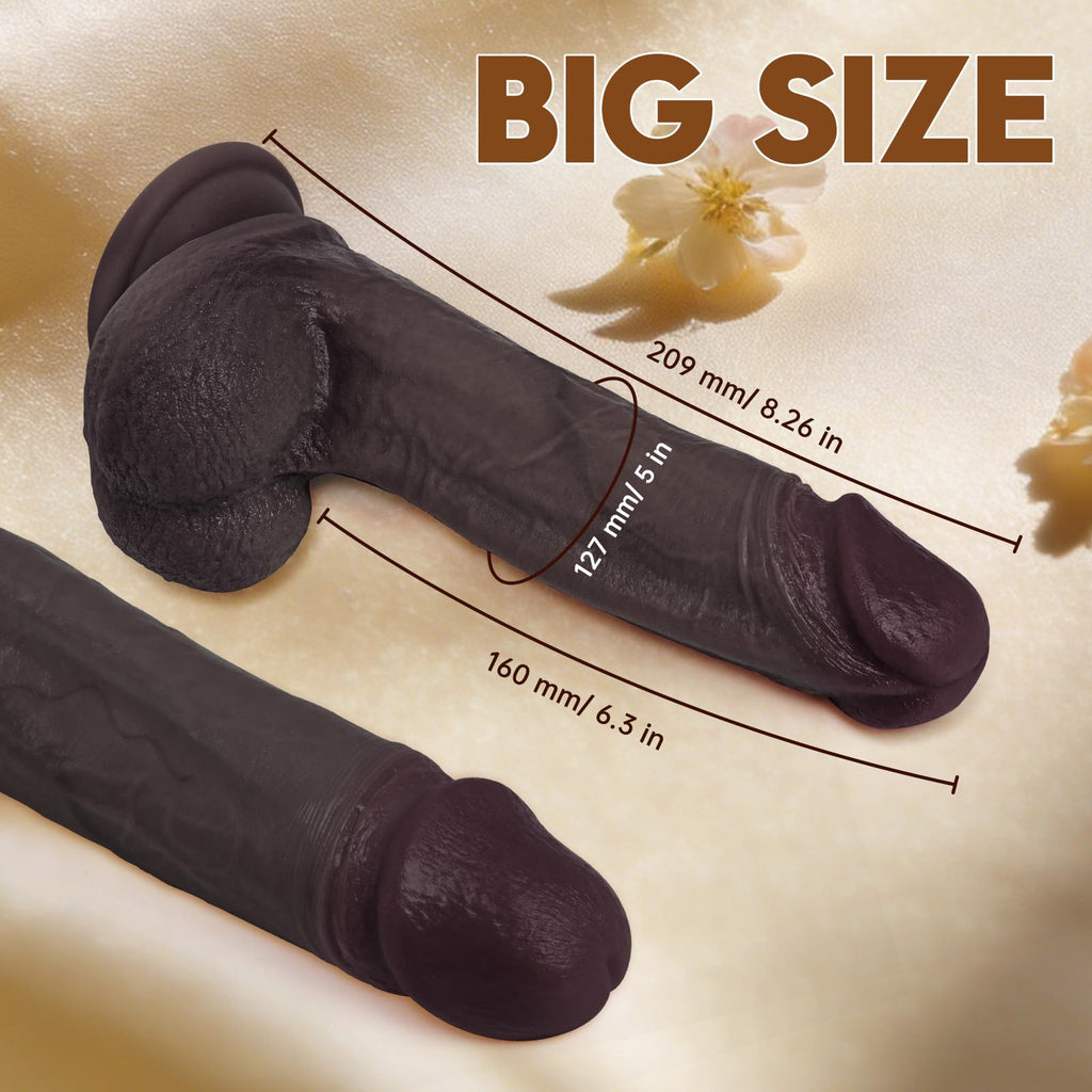 6 Inch Liquid Silicone Black Dildo with Suction Cup F521529