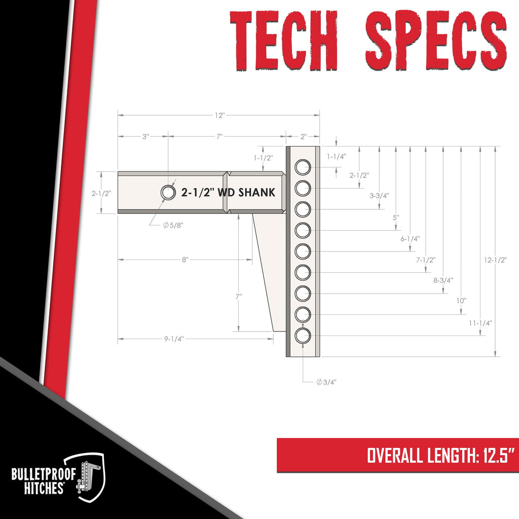 2.5" Weight Distribution Shank Y5349