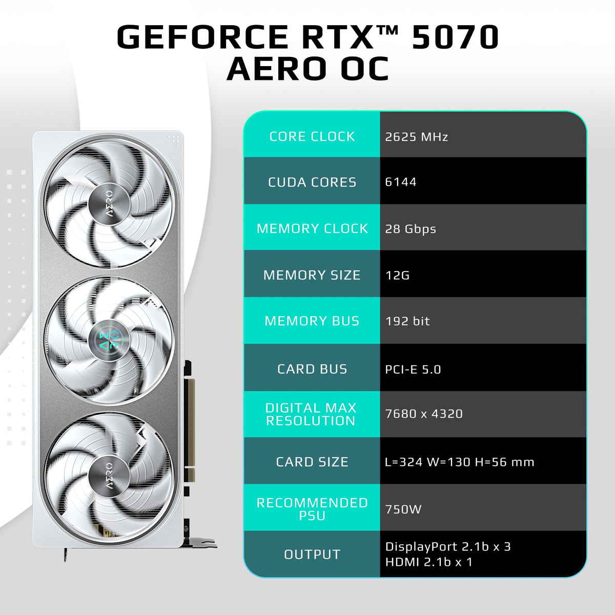 12GB GDDR7 Graphics Card K219222