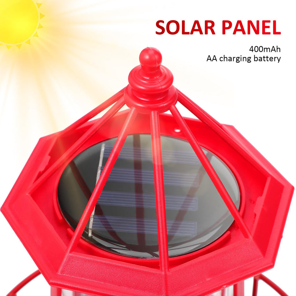 Solar Powered Rotating Iron Outdoor Garden Light Z69182