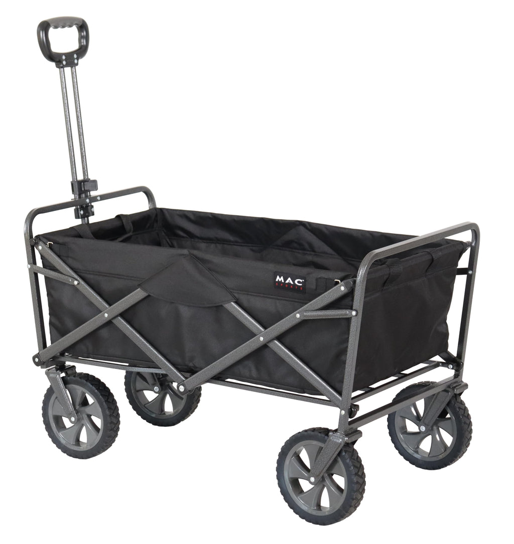 Collapsible Folding Outdoor Utility Wagon, Black Z423899