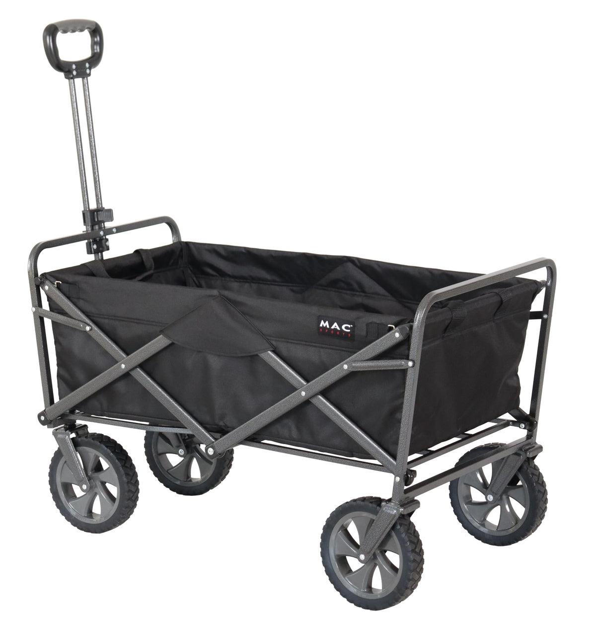 Collapsible Folding Outdoor Utility Wagon, Black Z423899