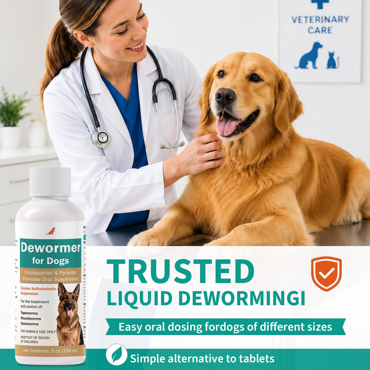 Pyrantel Pamoate & Praziquantel Liquid Dewormer 150ml J511790