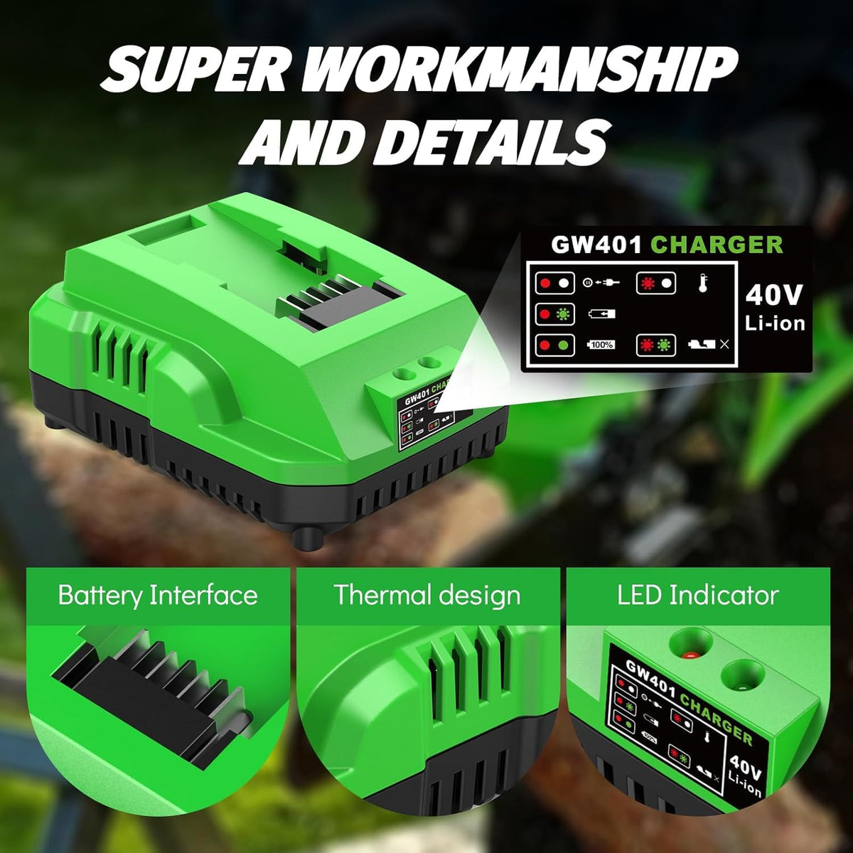 4.0Ah Replacement Battery and Charger U56194