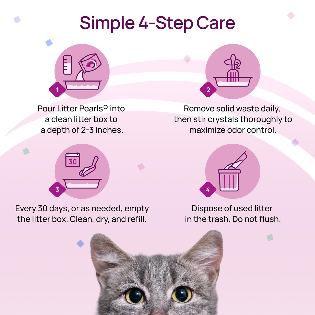Unscented Non-Clumping Crystal Cat Litter, 7 lb T364310
