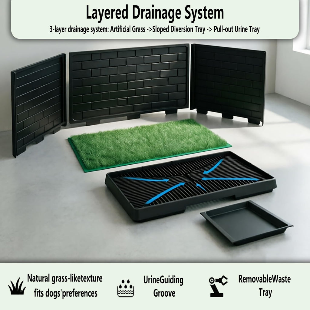 30"×20" Artificial Grass Dog Potty Tray Z74747