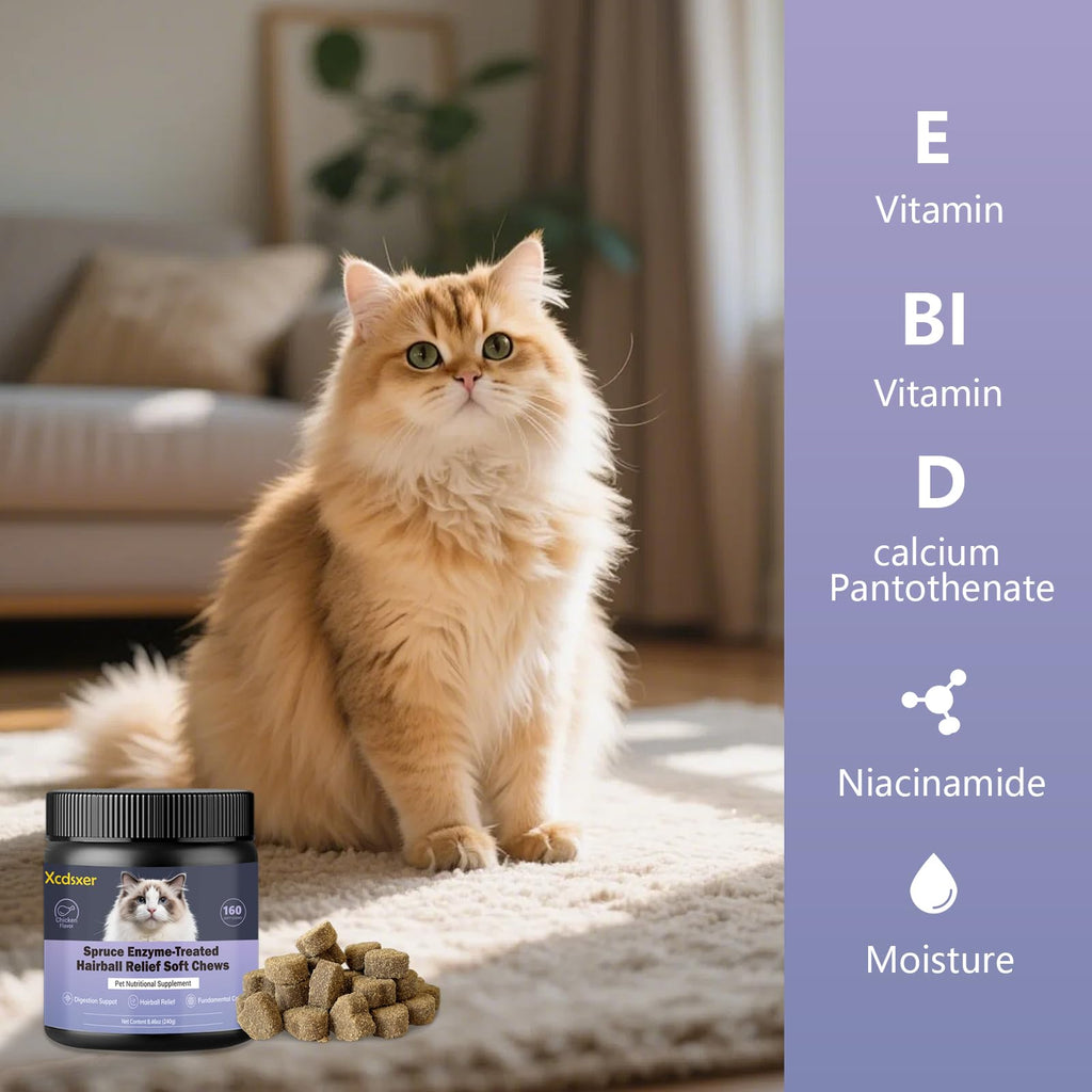 Chicken Flavor Soft Chews Hairball Aid Supplement for Cats B43874