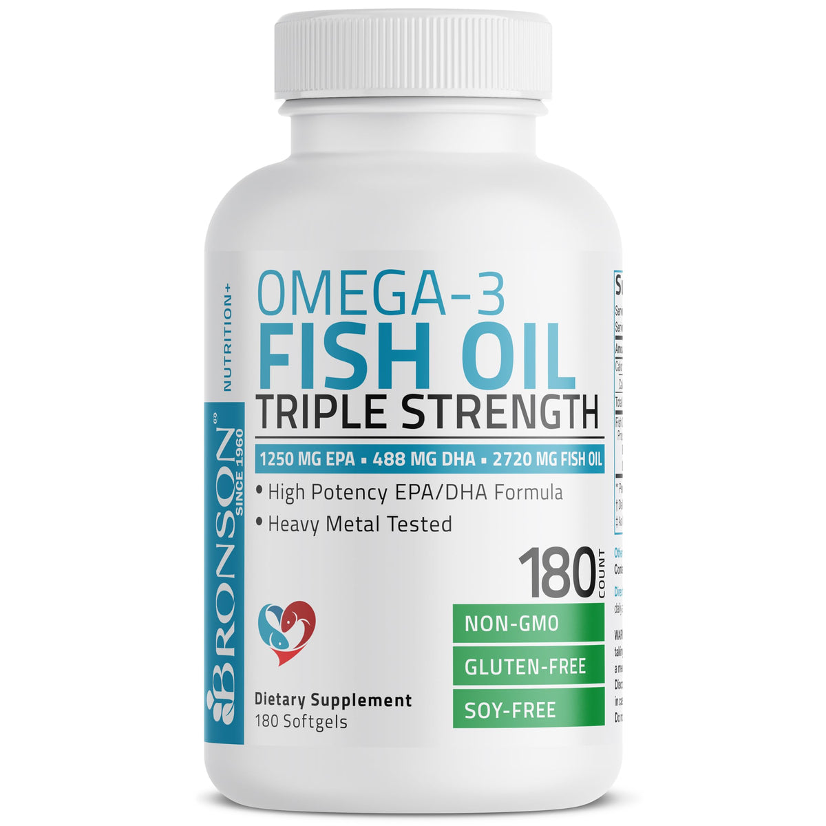 Omega-3 Fish Oil 2720 mg 180 Softgels E136734