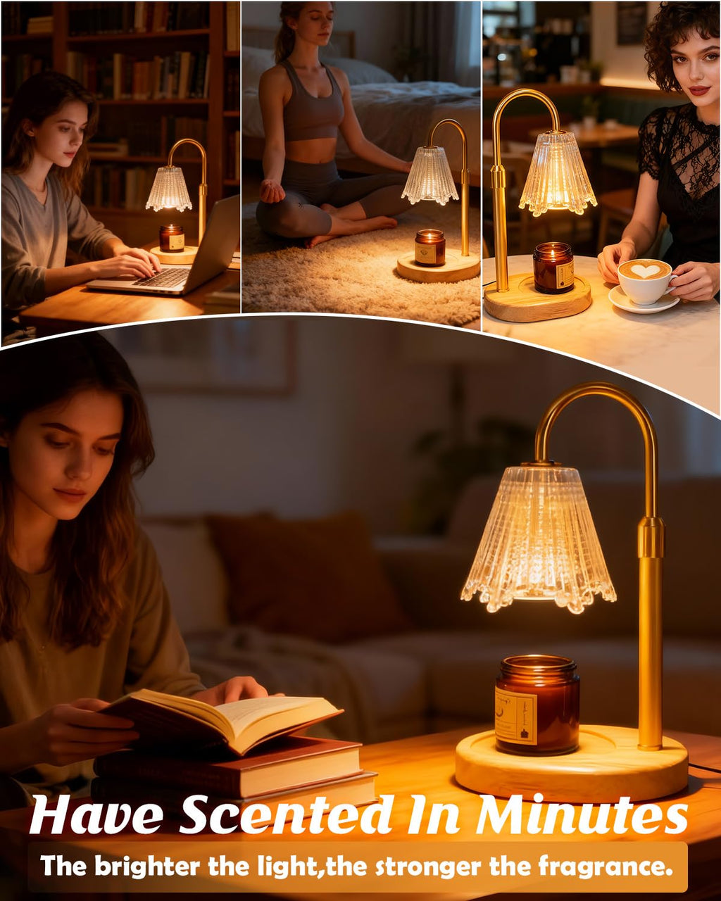 Candle Warmer Lamp with Timer & Dimmer D61813