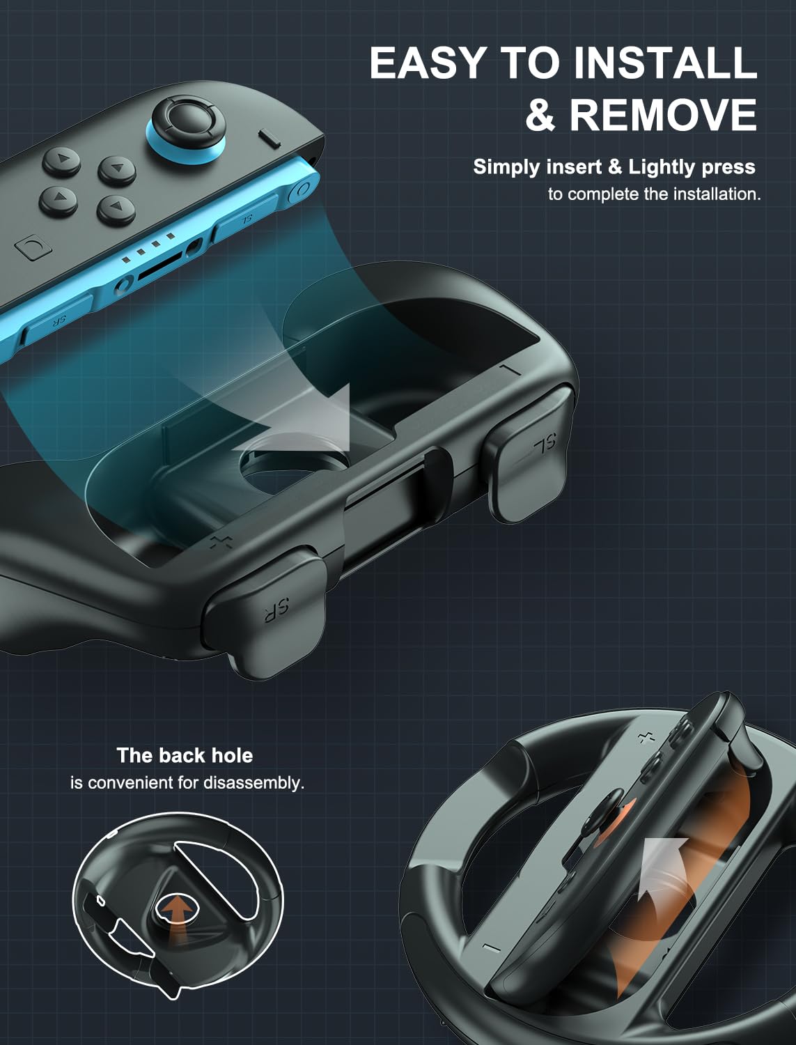 Joy-Con Grips & Steering Wheels Bundle I749