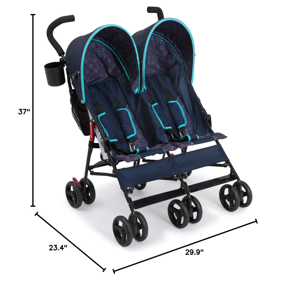 Side by Side Stroller with Recline, Storage & Compact Fold R93009