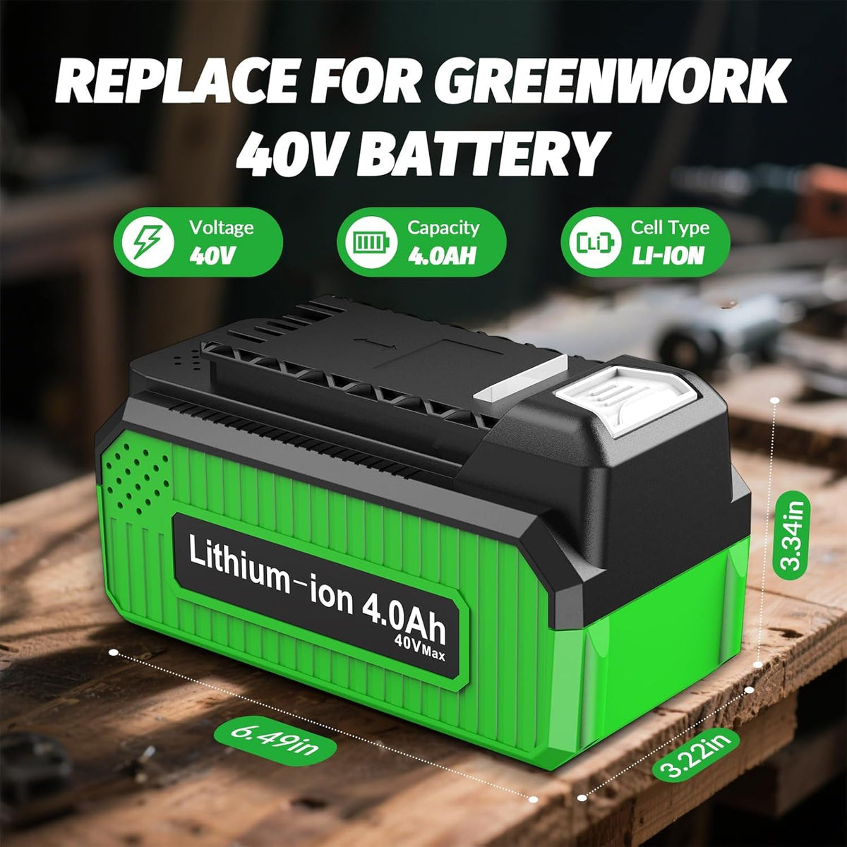4.0Ah Replacement Battery and Charger U56194