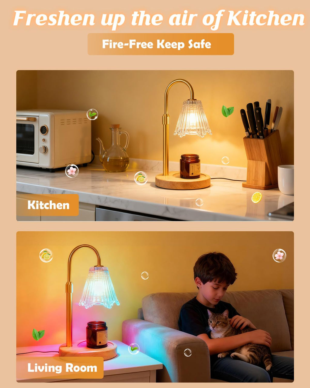 Candle Warmer Lamp with Timer & Dimmer D61813