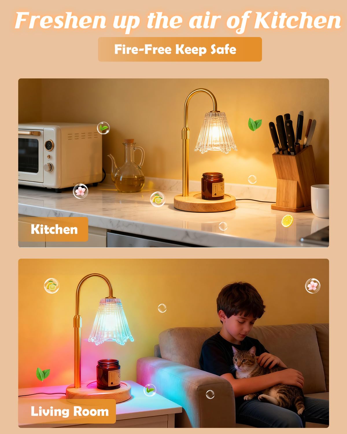 Candle Warmer Lamp with Timer & Dimmer D61813