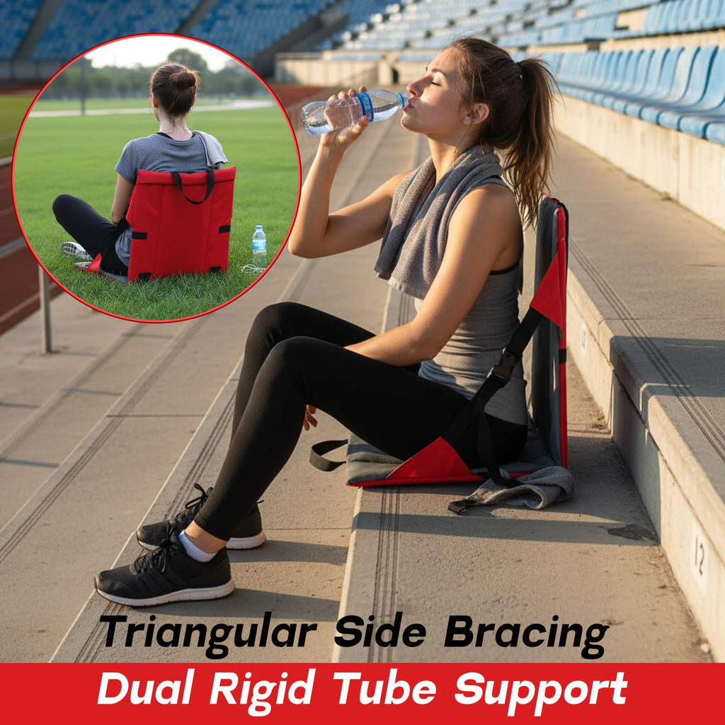 2 Pack Foldable Stadium Seats with Back Support B6856