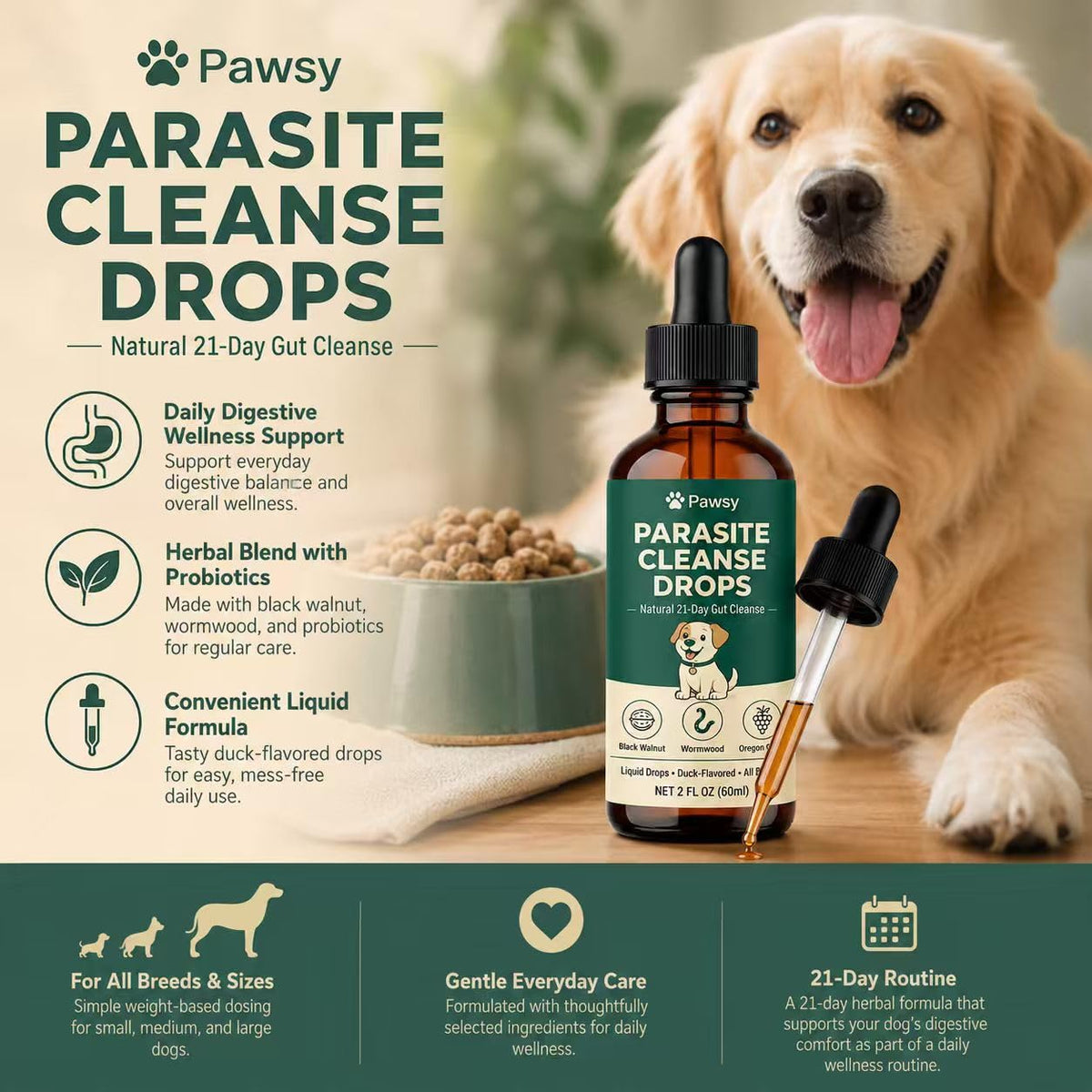 Herbal Digestive Support Liquid for Dogs 2 Fl Oz R811