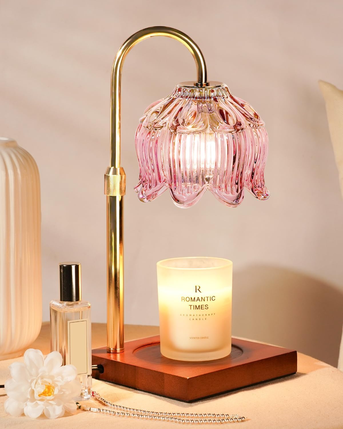 Pink Candle Warmer Lamp with Timer & Dimmer W164