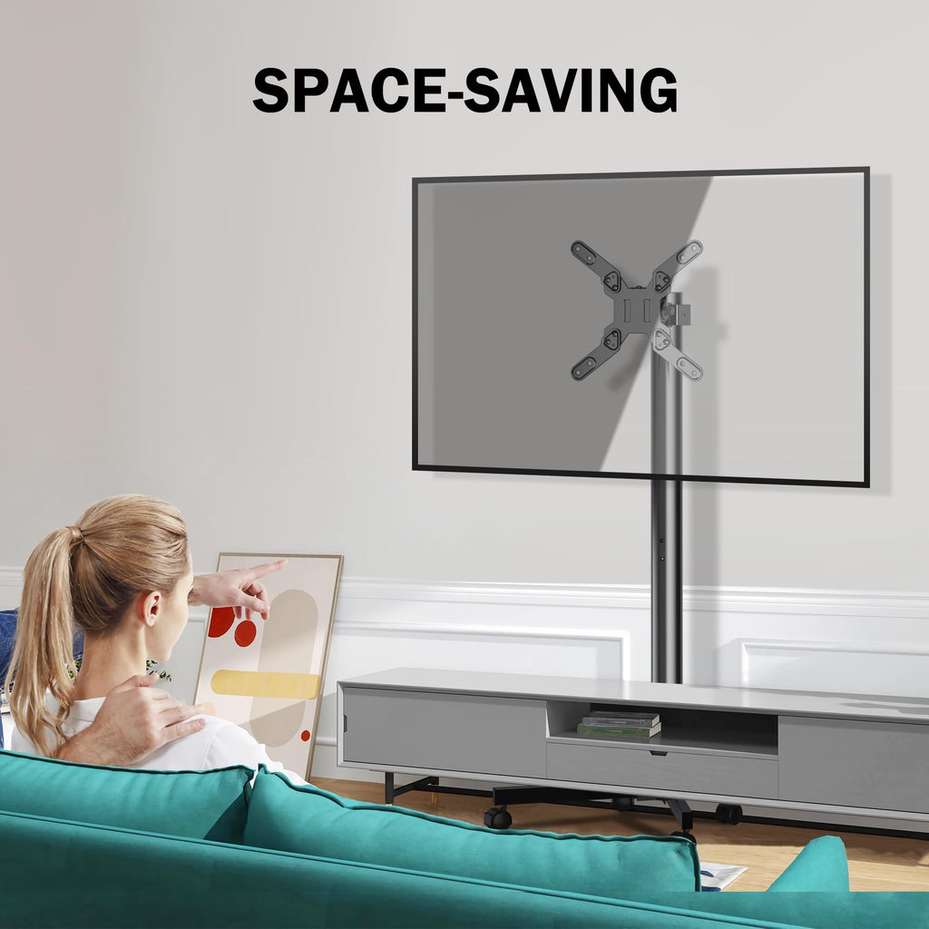 Rotating Rolling TV Stand on Wheels for 13-50" Flat/Curved TVs D70336