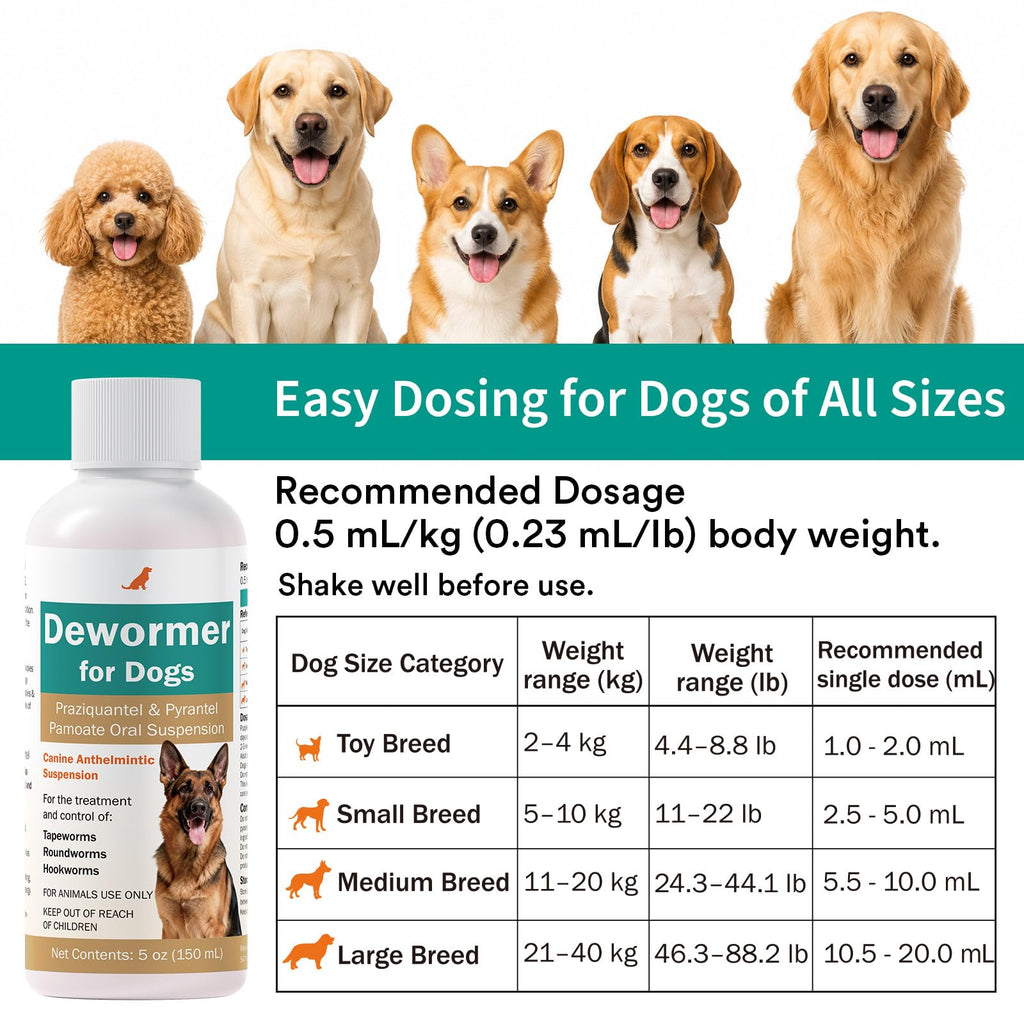 Pyrantel Pamoate & Praziquantel Liquid Dewormer 150ml J511790