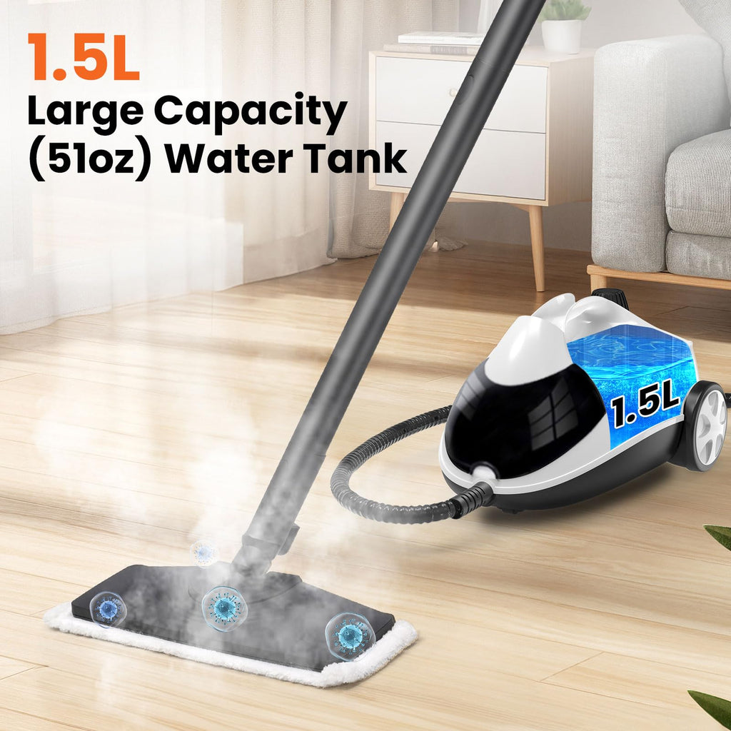 1.5L 6-in-1 Steam Cleaner with 8 Accessories R617537