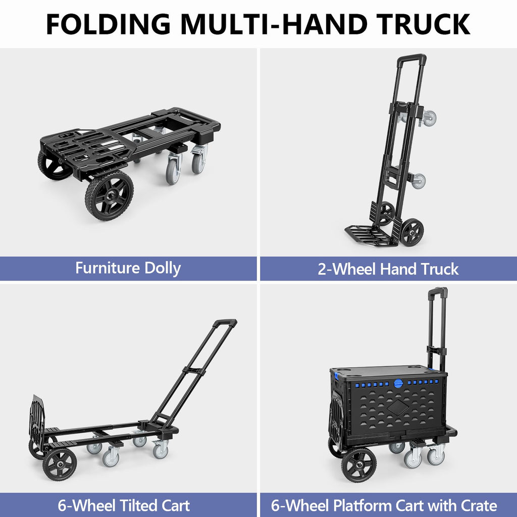 4-in-1 Convertible Dolly Cart with Crate S66511