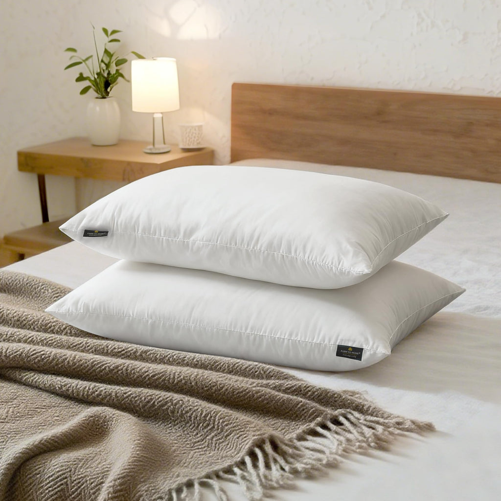 Feather and Down Pillows, 100% Organic Cotton Cover P660496