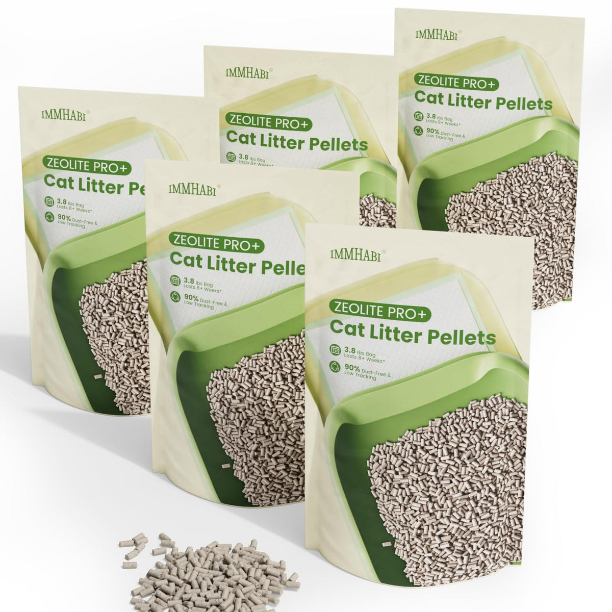 Zeolite Cat Litter Pellets, Dust Free, 19 lbs W854