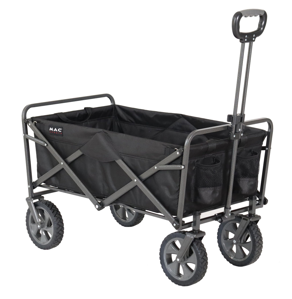 Collapsible Folding Outdoor Utility Wagon, Black Z423899