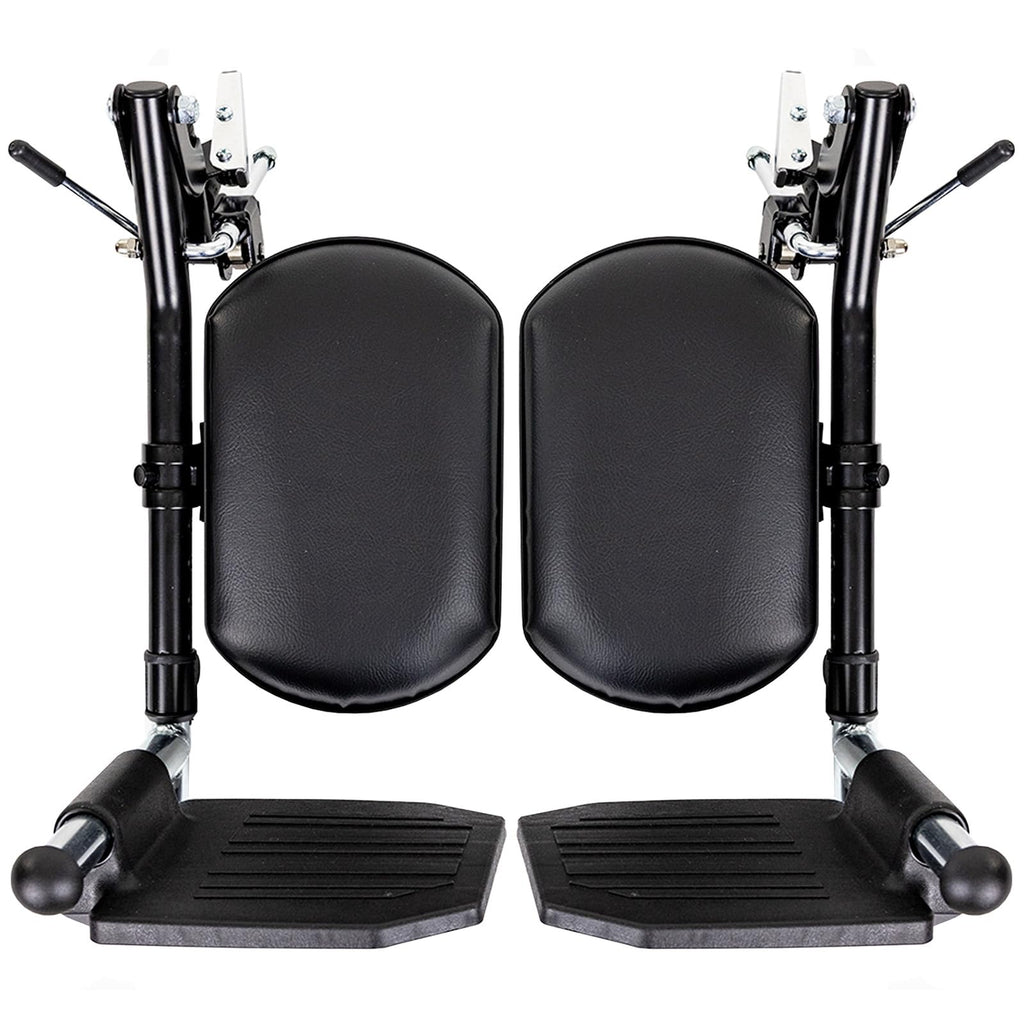 Elevating Wheelchair Footrests with Padded Calf Pads (2 Pack) K120