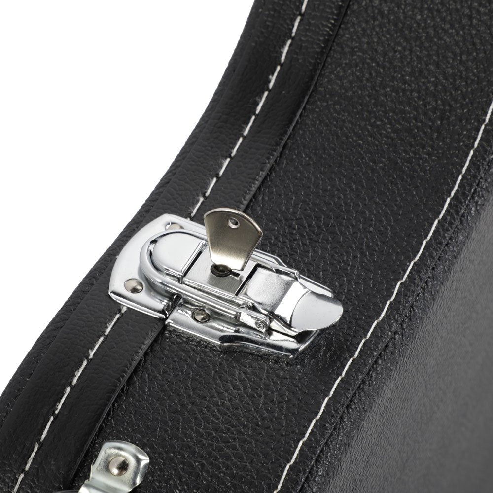 39 Inch Wooden Electric Guitar Hard Case with Soft Lining, Black L60248