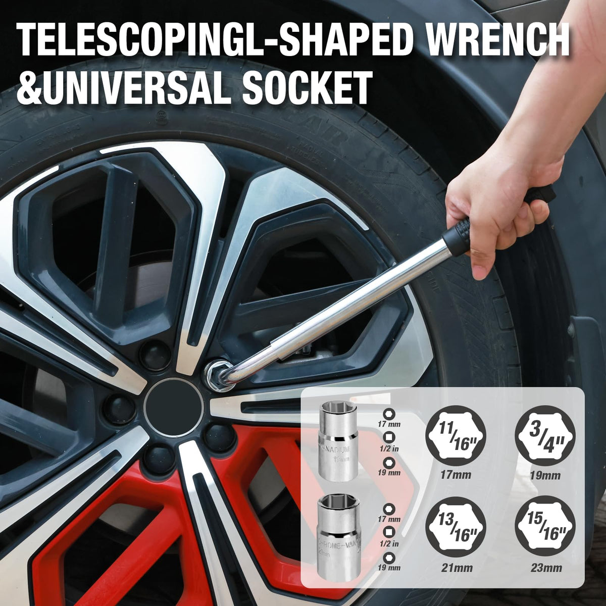3 Ton Scissor Car Jack with Lug Wrench L5273
