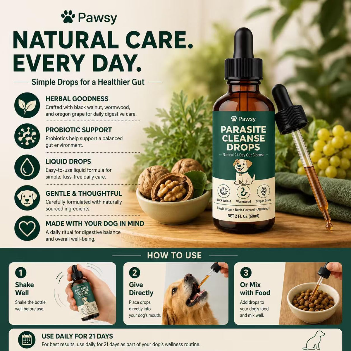 Herbal Digestive Support Liquid for Dogs 2 Fl Oz R811
