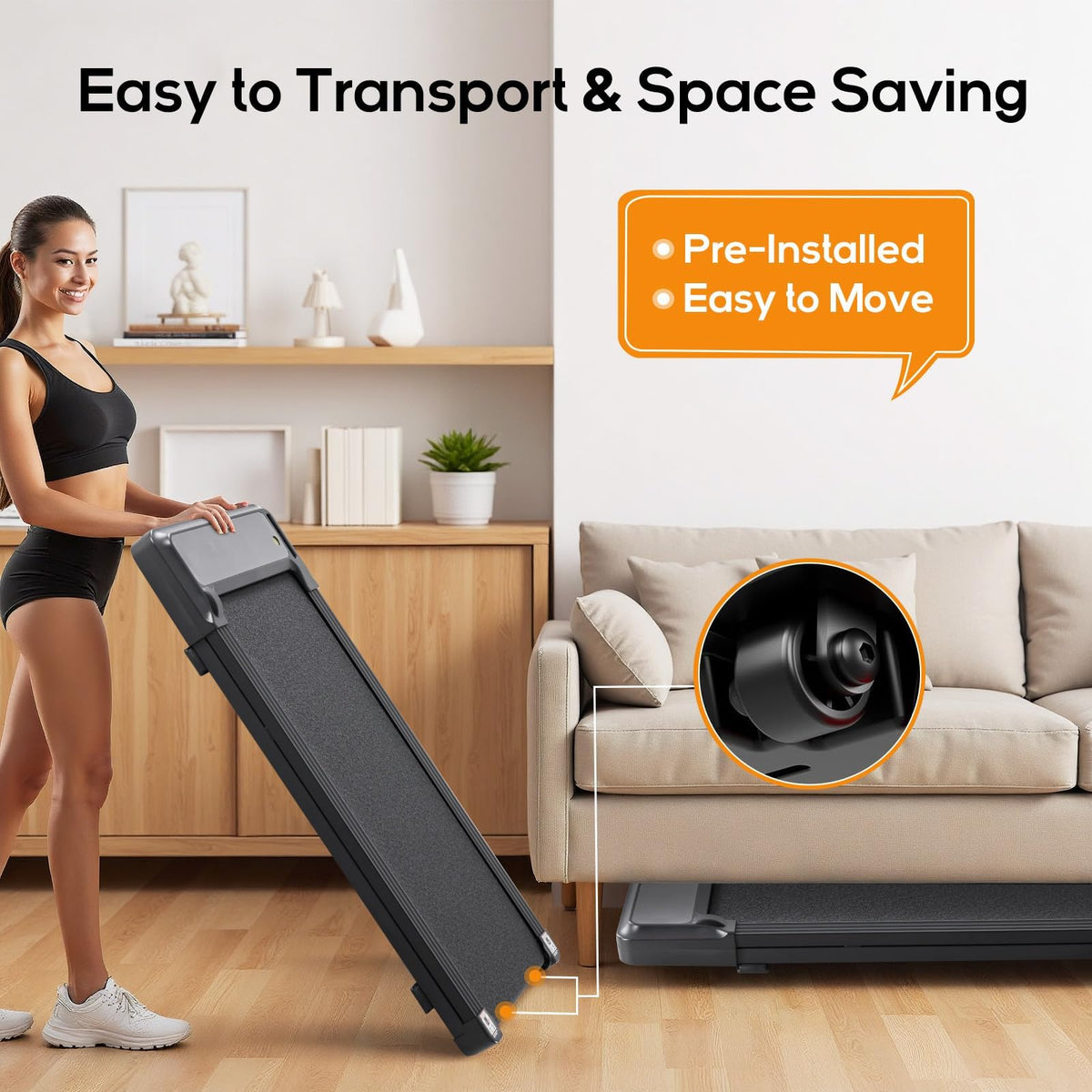Portable Compact Electric Walking Treadmill R189410