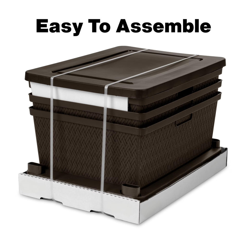 Wide 3 Drawer Plastic Storage Dresser D31056
