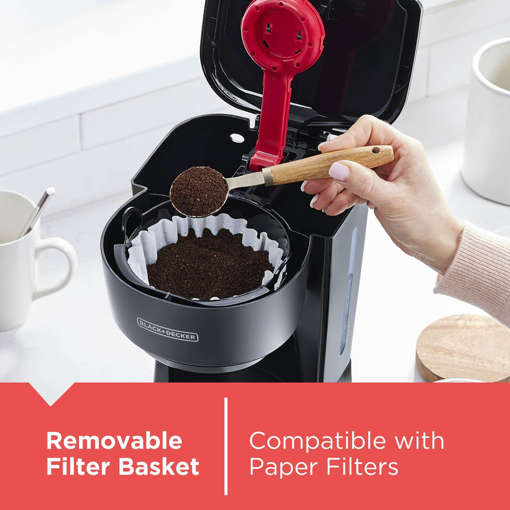 12-Cup Coffee Maker with Removable Filter Basket, Black L8727