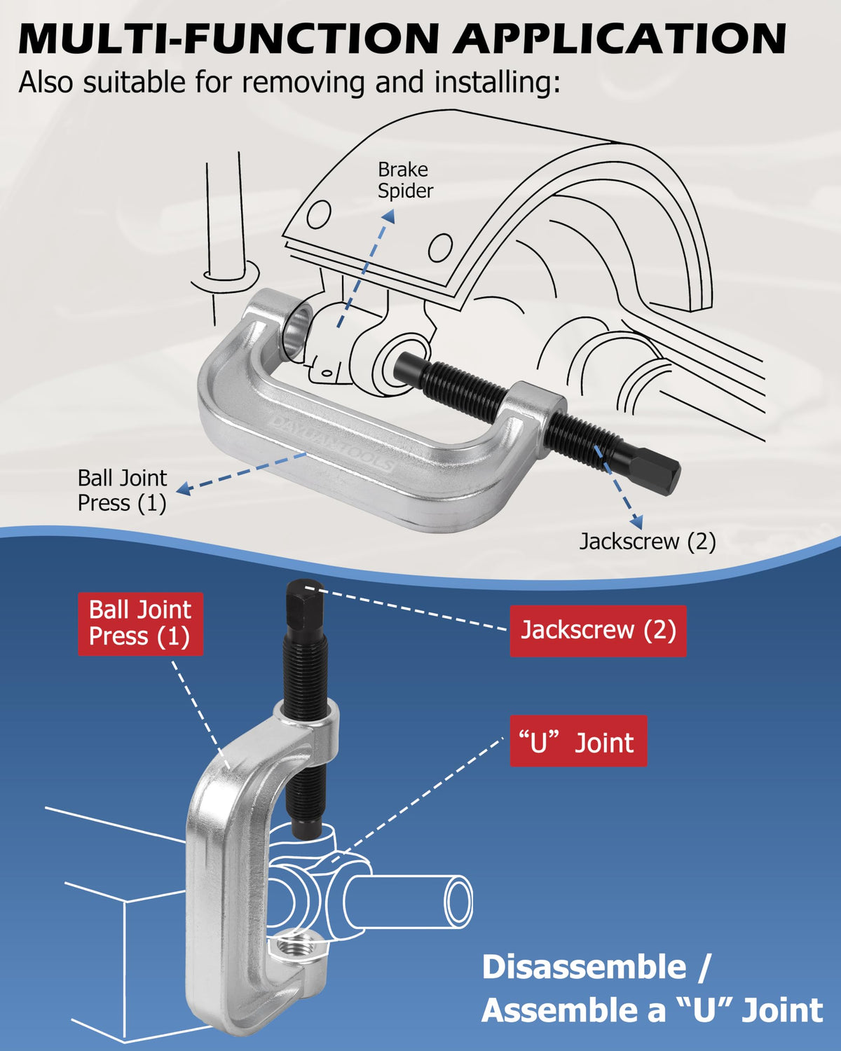 21 Pcs Ball Joint Press Service Kit E79831