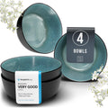 Stoneware Cereal Bowls Set of 4, 27 oz Ceramic Soup Bowl T67272