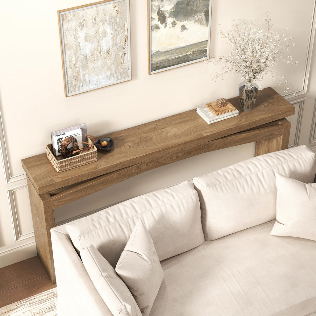 Console Tables 63-Inch Natural Brown V1191