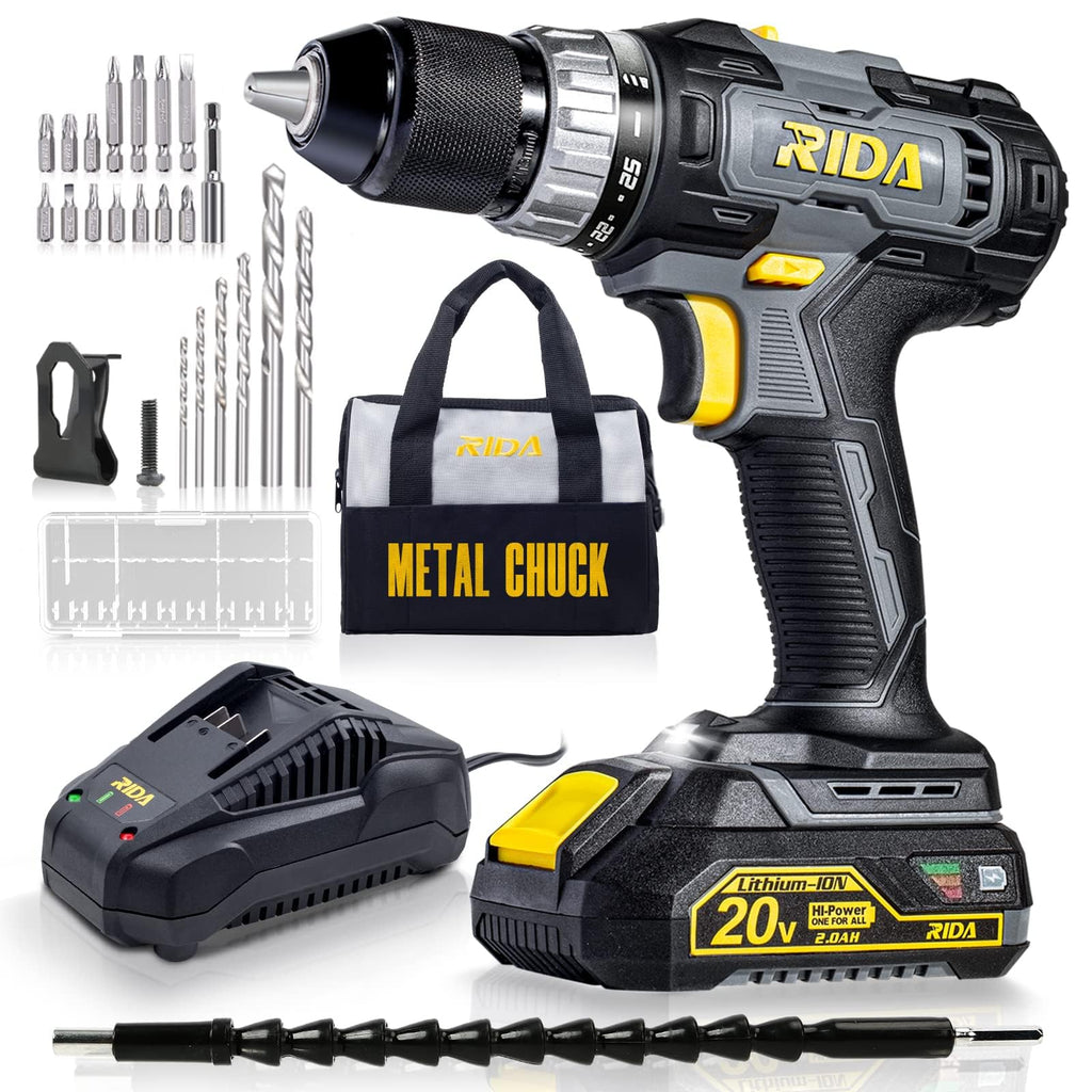 20V Cordless Drill with 2.0AH Battery & Charger K973378