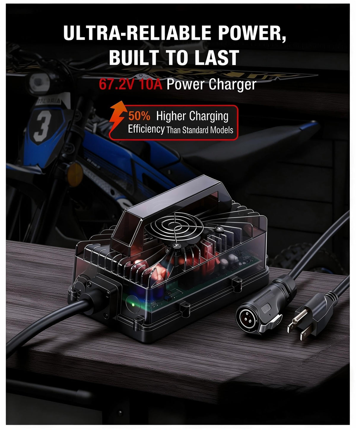 67.2V 10A Waterproof IP65 Lithium Battery Charger G878288